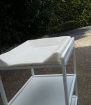 Table à langer en bois blanc + matelas