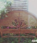 Tête de Lit "Paon" Vintage en rotin