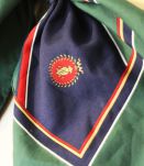 Foulard carré italien vert et bleu