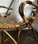 Fauteuil rotin vintage