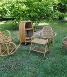 Chevet en rotin vintage