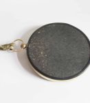 cadre rond bombé vintage à fleurs