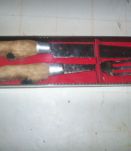 COFFRET CHASSE COUTEAU ET FOURCHETTE A GIGOT MANCHE PATTES DE BICHES 