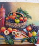 cadre plâtre représentant des pommes
