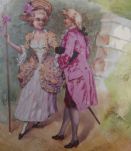 plat rond marquise en porcelaine de Limoges