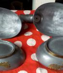 Canards anciens en étain et laiton - boite / vide poche