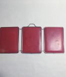 Miroir barbier 50s fond rouge