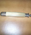 ancienne fourchette à gigot metal et corne de vache 