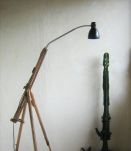 Lampe trépied Bois et metal