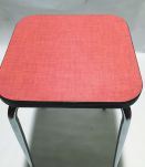 Tabouret formica rouge 60s