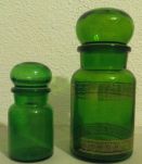 Pots d'apothicaire en verre - vintage 