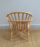 Fauteuil corbeille pour enfant en rotin