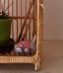 Ravissante cage ancienne en osier et rotin