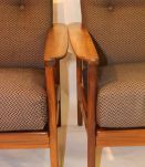 Fauteuil Scandinave années  60, tissu bouclette Kenzo.