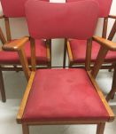 Chaises Années 60 rouge