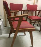 Chaises Années 60 rouge