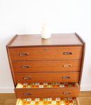Commode vintage scandinave pieds compas 70's