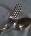 Couverts de Baptême en métal argenté