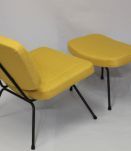 CHAUFFEUSE CM 190 + OTTOMAN PIERRE PAULIN EDITION THONET 1956