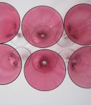 6 coupes à champagne rouges