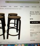 Tabourets High 64 de Alvar Aalto 