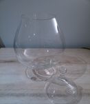 Très grande bonbonnière en verre soufflé, années 1920