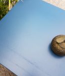 Commode vintage art déco bleu métal doré 