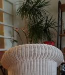 Fauteuil en rotin blanc