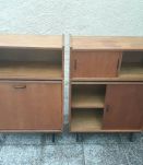 Bibliothèque moderniste bois vintage bar