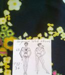 Robe noir à fleurs pur 70ies T32-34-36