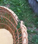 Beceau en osier a roulette 