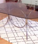Grande Table ovale au style Marcel Breuer années 60/70