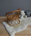 Fauteuil rotin enfant vintage