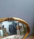 Miroir ovale biseauté ancien