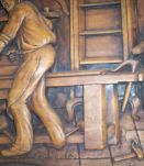 SCULPTURE MURAL RESINE DE BOIS L'EBENISTE 