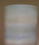 Lampe en ceramique avec abat jour en soie