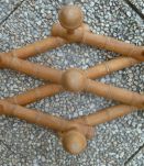porte manteau , 7 patères en bois , vintage