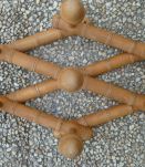 porte manteau , 7 patères en bois , vintage