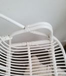 Fauteuil corbeille blanc vintage