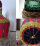 Belle Dame Jeanne bouteille "SCOUBIDOU" VINTAGE années 50