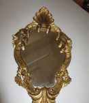 Beau miroir doré florentin rocaille, baroque, rococo, pare-close, style, décoratif, 52 cm X 29 cm très bon état