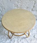 Table basse en rotin vintage 