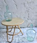 Table basse en rotin vintage 