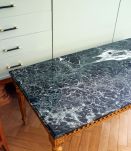 Table basse en marbre vert des Alpes des annèes 60/70