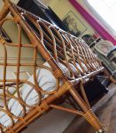 Très joli lit d'enfant en rotin - vintage 