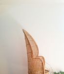 Grand fauteuil Emmanuelle rotin vintage