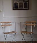 Deux chaises pliantes de jardin 