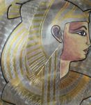 Plateau mural Cuivre et Laiton Artisanat Egyptien  Années 70