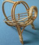 porte bouteille,corbeille en osier, rotin,vintage