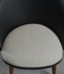 Fauteuil en cuir noir et laine